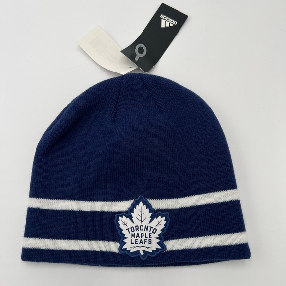 adidas Other - Toronto Maple Leafs Beanie Hat Knit Adidas NHL Blue White Winter Cap‎